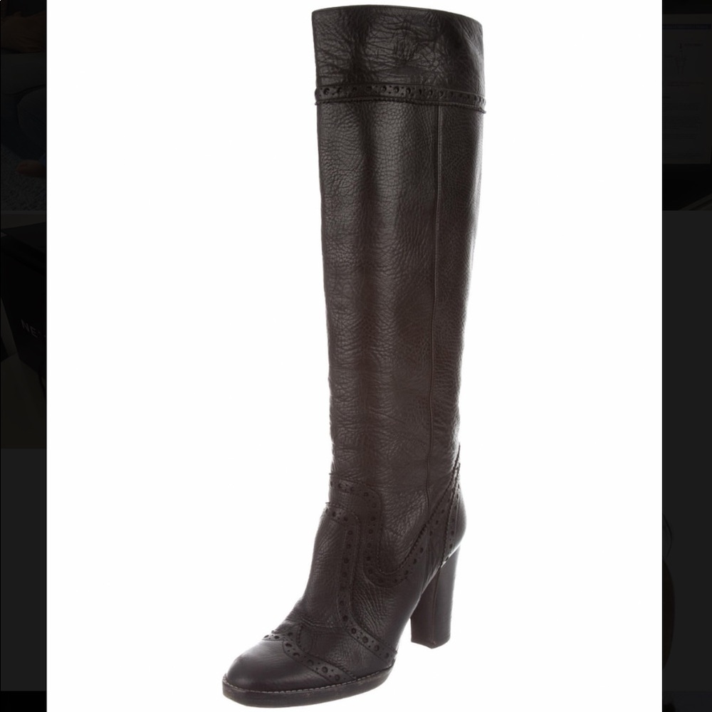 Michael Kors black leather knee high boots Size6.5